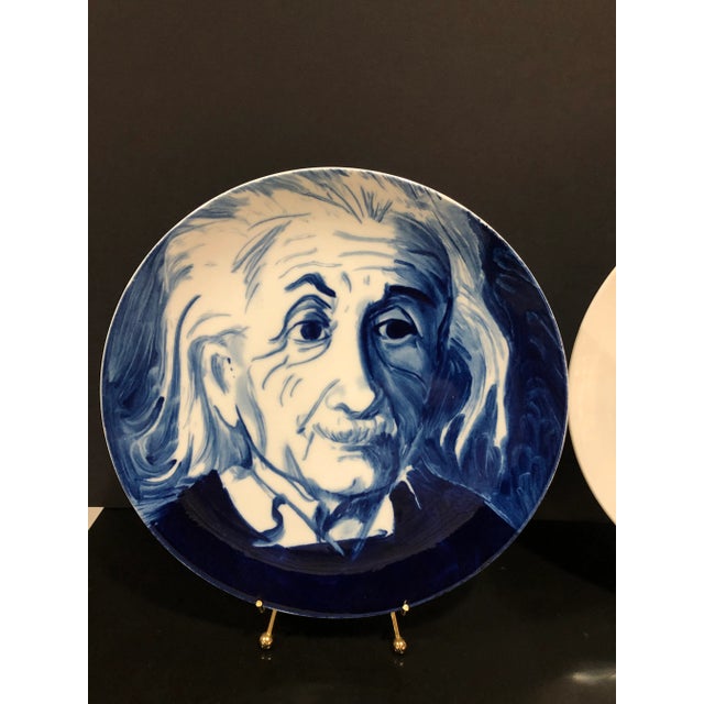 Two Meissen porcelain Wall plates with a famous personality Einstein and Beethoven. Produced in Year 1975. Impressed and...