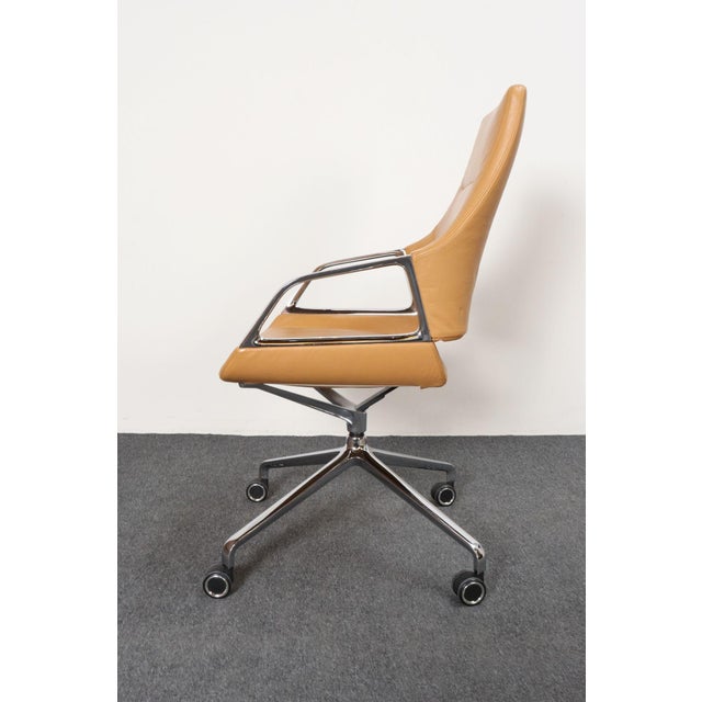 German Leather and Chrome Desk / Conference Chair by Jehs + Laub for Wilkhahn For Sale In New York - Image 6 of 18