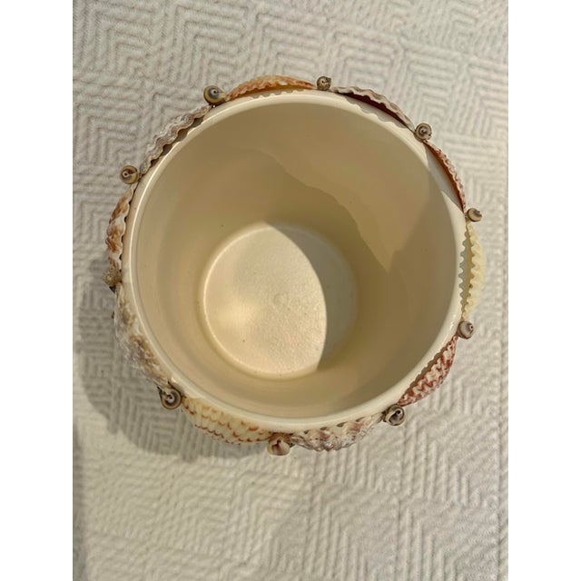 Contemporary Coastal Grotto Shell Encrusted Planter or Cache Pot For Sale - Image 10 of 11