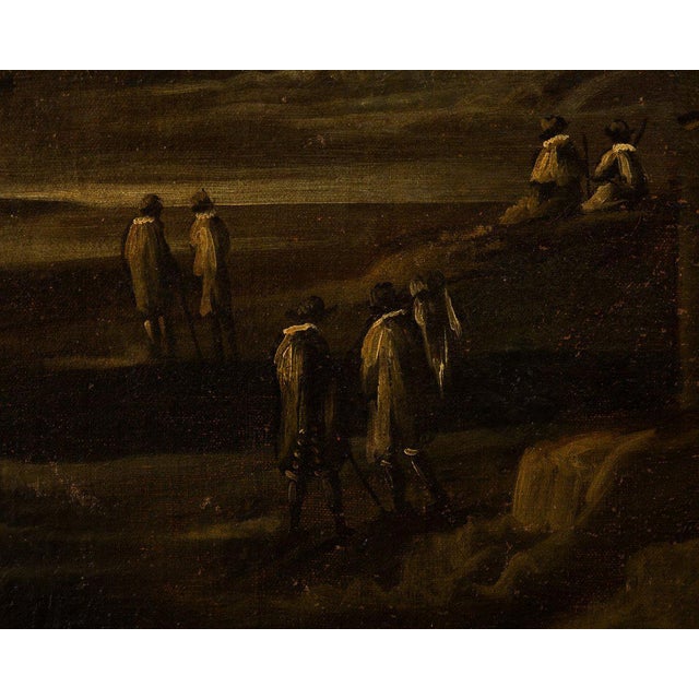 Unknown, Roman Architectural Capriccios, Oil On Canvas, Set of 2 For Sale - Image 10 of 11