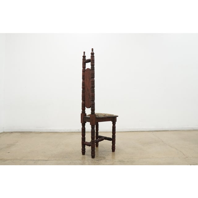 Vintage European-Inspired Turned Wood Accent Chair For Sale - Image 15 of 15