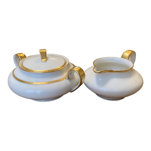 Antique Limoges Haviland Sugar Bowl and Creamer Set For Sale