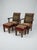Set of Hungarian Art Deco Lounge Chairs with Matching Ottomans, 1930s For Sale - Image 4 of 4