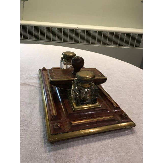 Brass Trimmed Desk Set Chairish