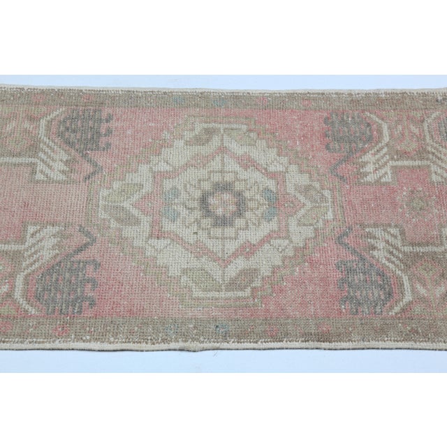 Taupe Vintage Turkish Handwoven Door Mat Rug -1' 8'' X 3' 11'' For Sale - Image 8 of 8