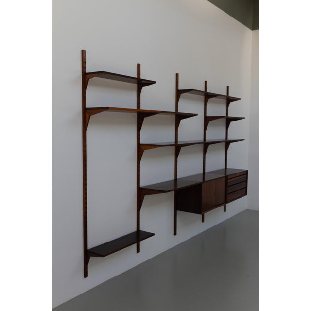 Wood Vintage Danish Pau Ferro Modular Wall Unit by Poul Cadovius for Cado, 1960s For Sale - Image 7 of 18