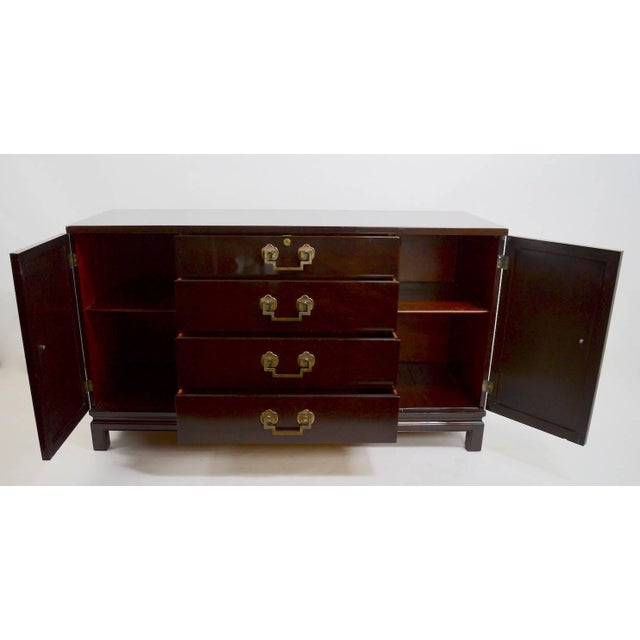 Landstrom Furniture Chinese Style Mahogany Credenza by Landstrom For Sale - Image 4 of 8