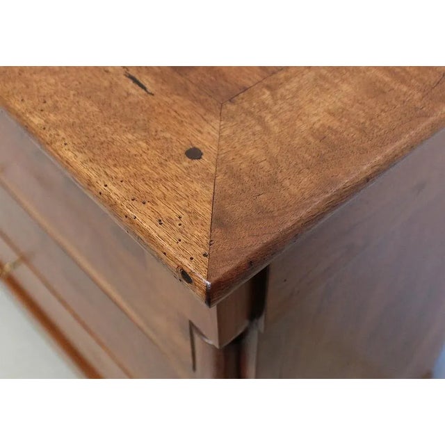 Wood Small Solid Walnut Chest of Drawers, 1800s For Sale - Image 7 of 18