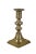 Three antique English brass candlesticks or candle holders featuring Queen Anne styling with push up rods. Dimensions:...