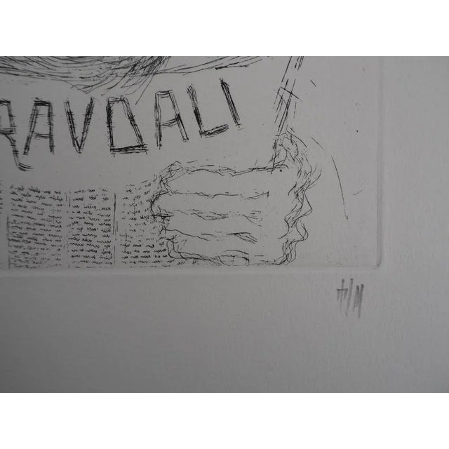 Tim, Dali in the Soviet Union, Original Signed Etching For Sale - Image 5 of 6