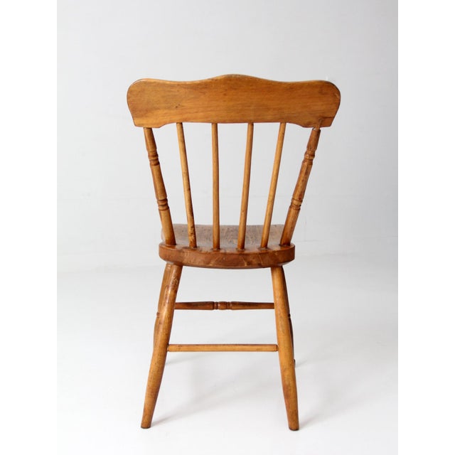 Antique Primitive Plank Seat Farmhouse Chair For Sale - Image 4 of 13