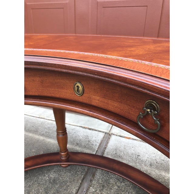 Antique Half Moon Desk Pulaski Executive Desks Chairish