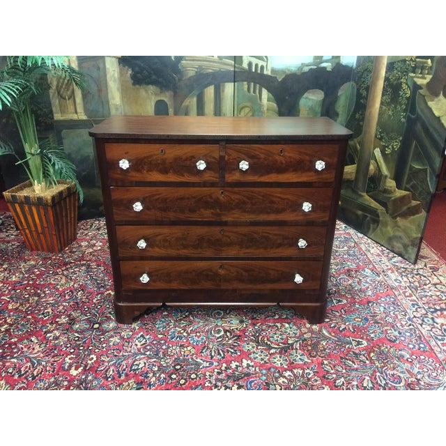 Wood Antique Chest of Drawers, Mahogany 19th Century Dresser For Sale - Image 7 of 10