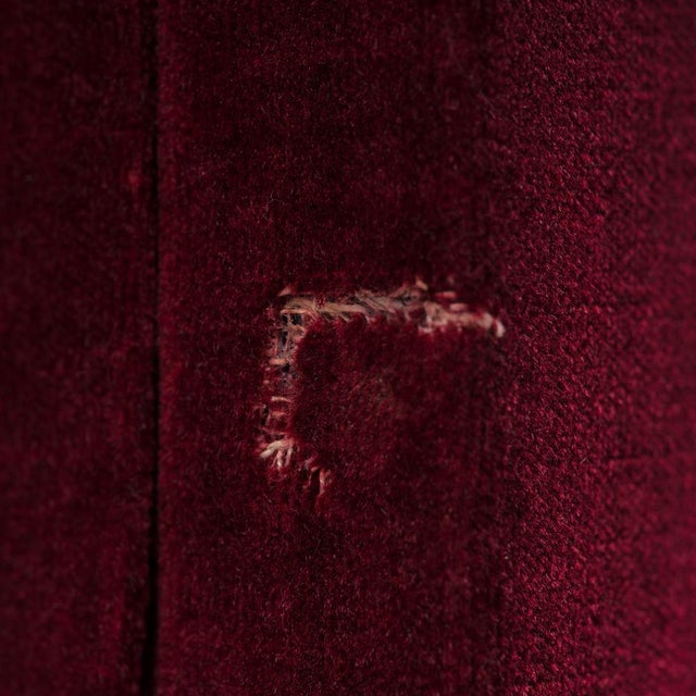 Vintage Dutch Art Deco Chairs in Red Velvet, 1920s, Set of 2 For Sale - Image 12 of 18