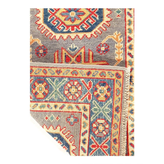 Traditional Fine Hand Knotted Kazak Rug For Sale - Image 3 of 4