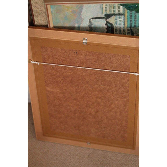 Olax, Blue Flower and Citrus, 1950s, Oil on Panel, Framed For Sale - Image 12 of 15