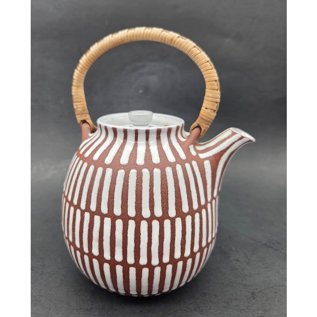 Mid-Century Modern Vintage Edith Nielsen Ceramic Tea Pot For Sale - Image 3 of 10