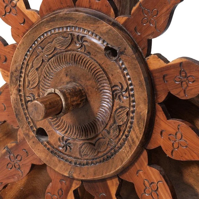 Antique Chinese Wooden Spinning Wheel For Sale - Image 5 of 7