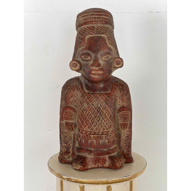 Mid-20th Century Mexican Folk Art Terracotta Figure, 1950s For Sale - Image 6 of 6
