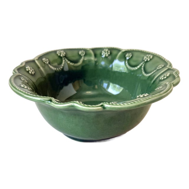 Juliska Jardins Du Monde Cereal / Ice Cream Bowl in Basil For Sale