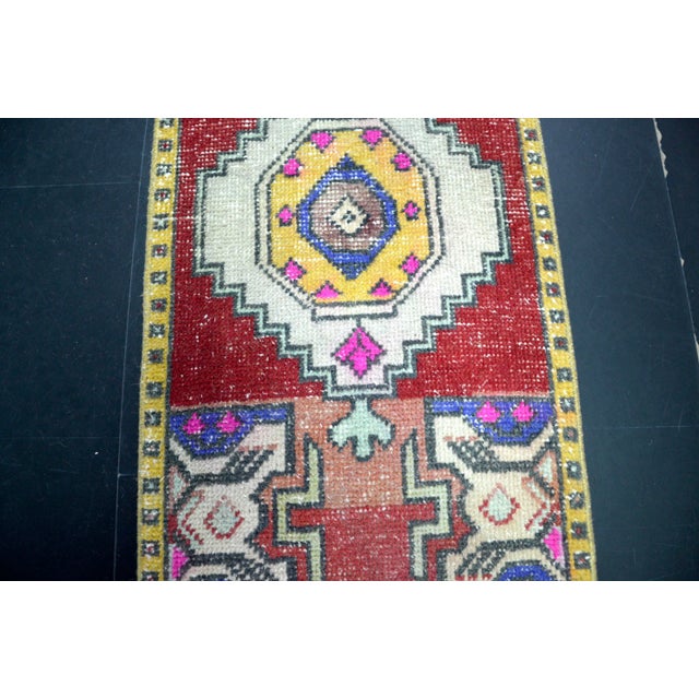 Turkish Oushak Red Vintage Wool Area Rug For Sale - Image 4 of 6