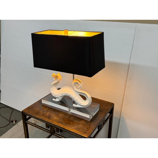 Jonathan Adler Porcelain Dragon Table Lamp For Sale In San Francisco - Image 6 of 12