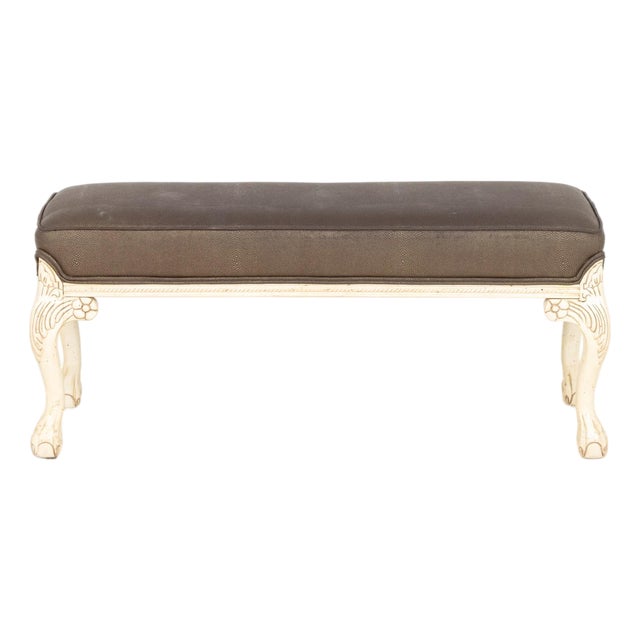 Louis XV Style White Painted Window Seat For Sale