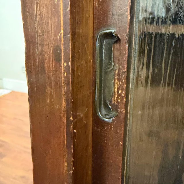 Vintage Japanese Mizuya Tansu Chest With Textured Glass and Sliding Doors For Sale - Image 13 of 18