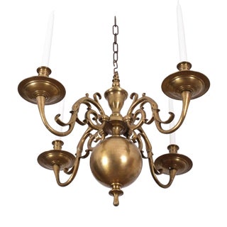 19th Century Candle Chandeliers in Bronze, Set of 2 For Sale