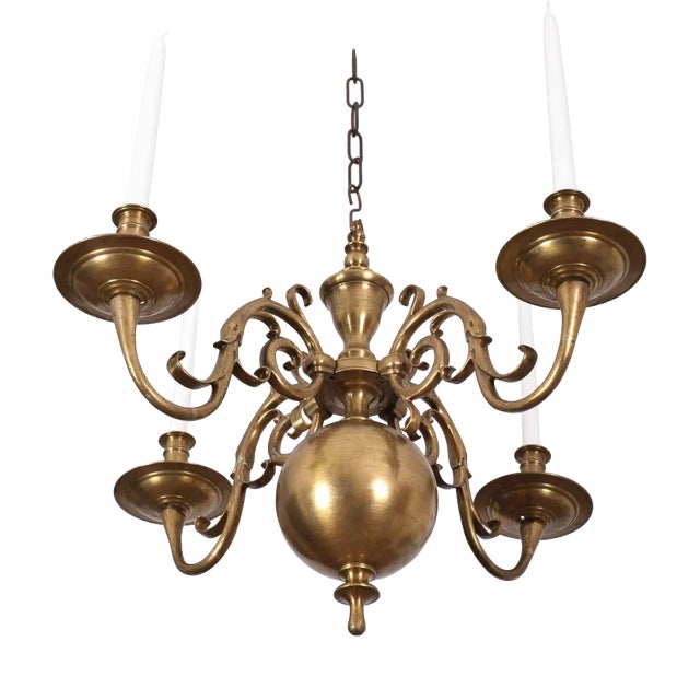 19th Century Candle Chandeliers in Bronze, Set of 2 For Sale