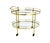 Mastercraft Mid Century Modern Solid Brass Oval Tea Cart Rolling Bar For Sale - Image 4 of 7