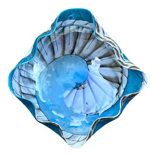 Vintage Italian Glass Bowl After Murano For Sale