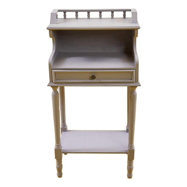 Dove Gray Bedside Cabinet, 1950s For Sale