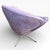1970s Mid-Century Purple Swivel Lounge Chair with Chrome Base, 1970s For Sale - Image 5 of 11