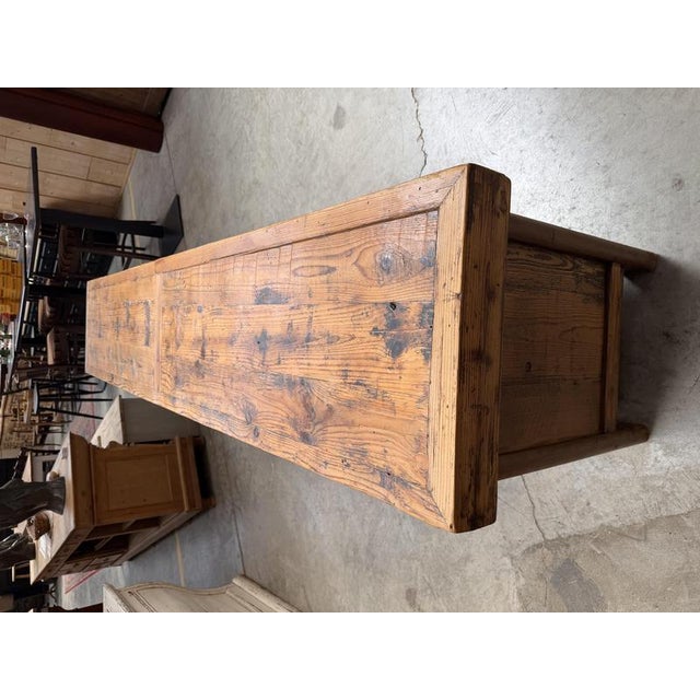 Brutalist Sideboard in Fir wood, 1980s For Sale - Image 12 of 18