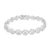 Contemporary .925 Sterling Silver 1.0 Cttw Diamond Nested Circle Miracle Set Open Wheel 7" Fashion Link Bracelet (I-J Color, I3 Clarity) For Sale - Image 3 of 7