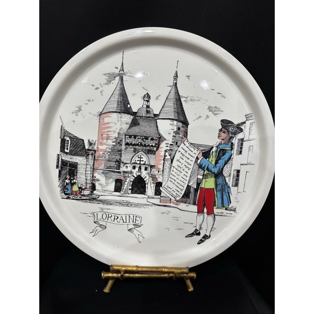 Ceramic 17th Century Set of 6 Salins France Quiche Lorraine 9 1/4” Plate Nancy Metz Toul Epinal (#Pa) For Sale - Image 7 of 18