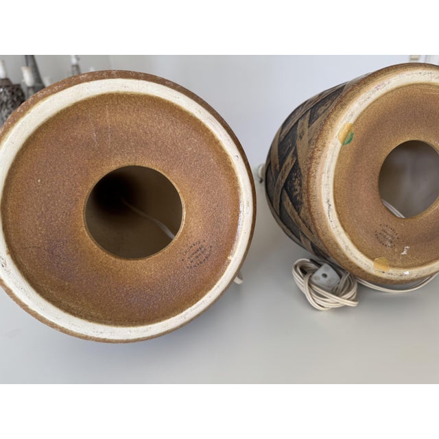 Danish Caramel Glazed Ceramic Table Lamps from Søholm Stentøj, 1960s, Set of 2 For Sale - Image 14 of 15