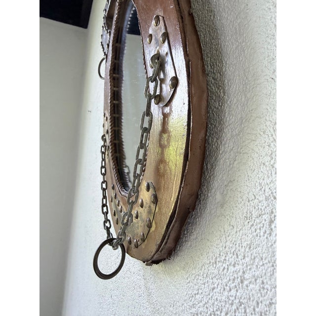 Brutalist Handcrafted Horse Mirror, 1950s For Sale - Image 9 of 18