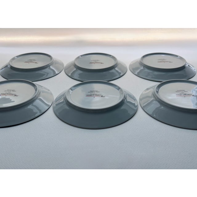 Set of 6 Vendanges Small Porcelain Plates by Philippe Deshoulieres For Sale - Image 16 of 17