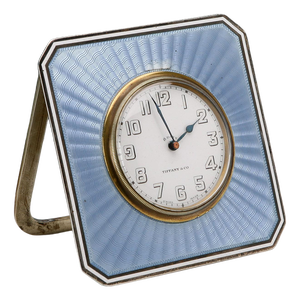 Vintage Table Clock in Sterling Silver from Tiffany & Co., 1940s