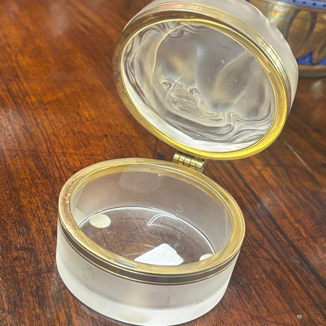 french Daphne Crystal Powder-Jewelry Holder from Lalique, 1970s For Sale - Image 6 of 14