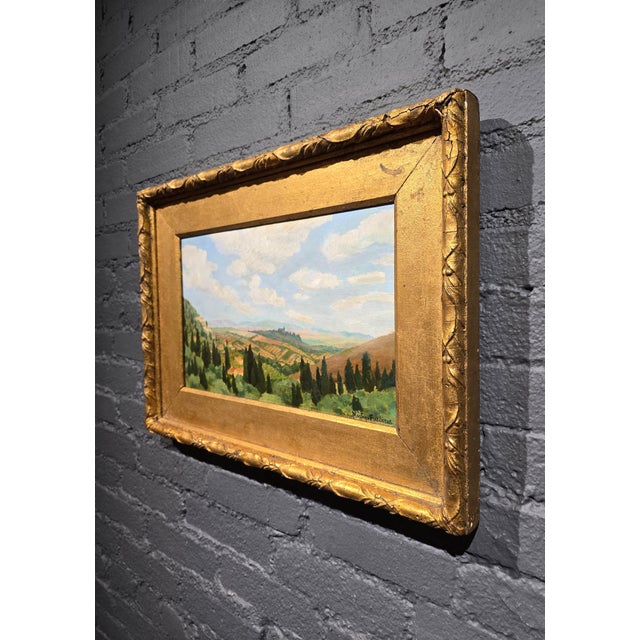 Jacques Martin-Ferrières—Landscape in Catalonia, Spain—1920s Post-Impressionist Oil Painting For Sale - Image 11 of 12