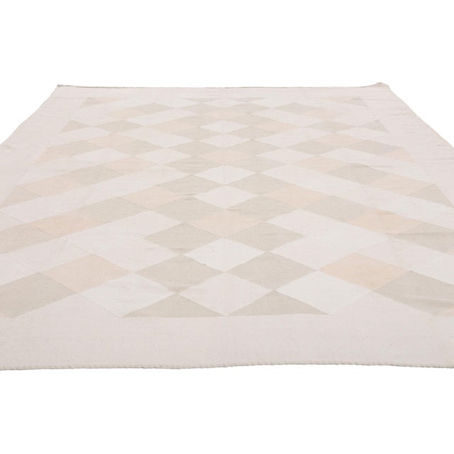 Mid-Century Modern Vintage Indian Dhurrie Rug, 05'09 X 08'08 For Sale - Image 3 of 10