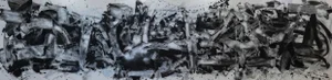 Robert Johnson's 7th String Mixed Media on Canvas by Kymm Swank