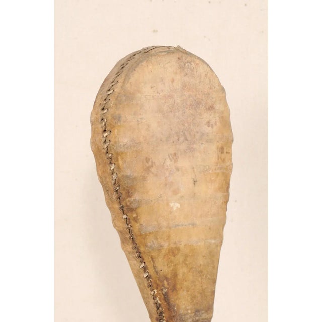 Mid 20th Century Mid 20th Century Hide & Wood Game Paddle For Sale - Image 5 of 11