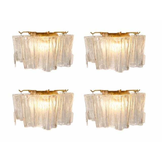 Metal Italian Murano Glass Sconces, 1990s, Set of 6 For Sale - Image 7 of 12
