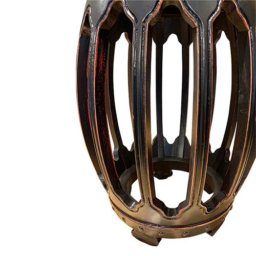 Chinese 1980s Asian Black Drum Stool For Sale - Image 3 of 5