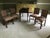 Vintage Brandt Mahogany Drop-Leaf Dining Table & Four Chairs With 21" Leaf and Custom Table Pads For Sale In Philadelphia - Image 6 of 18