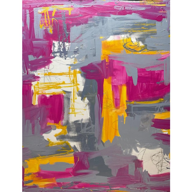 Purple Danny Geschardt 'Nantucket #150' Contemporary Abstract Expressionist Painting For Sale - Image 8 of 11